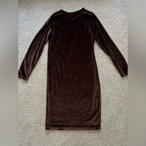 Chocolate brown long sleeved dress